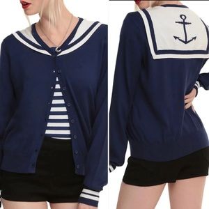 Hot Topic sailor rockabilly cardigan
